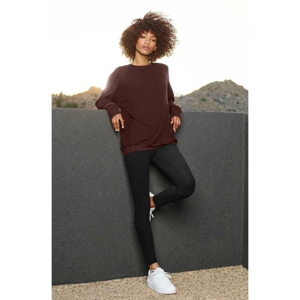 alo Soho Pullover Sweatshirt in Chestnut Brown NWT XS - Picture 3 of 3